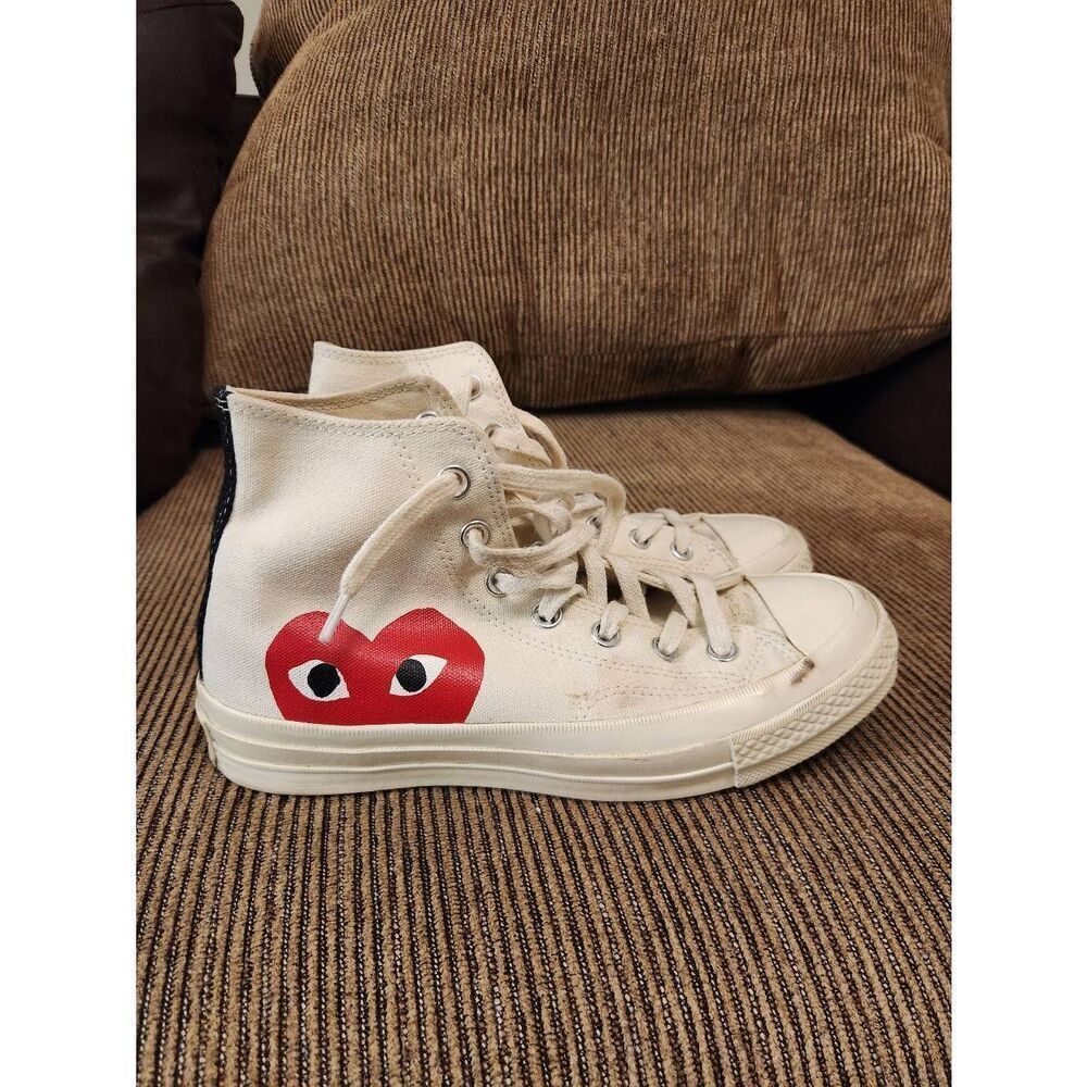 CdG PLAY x Converse Women's Size 7 Chuck Taylor  Peek-A-Boo High Top Sneaker